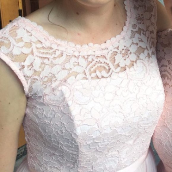 PROM Dress/ GRAD/ Formal Long Bridesmaid Dress Petal Lace - David's Bridal - Picture 4 of 5